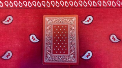 Gilded Bicycle Bandana (Red) Playing Cards - Image 2