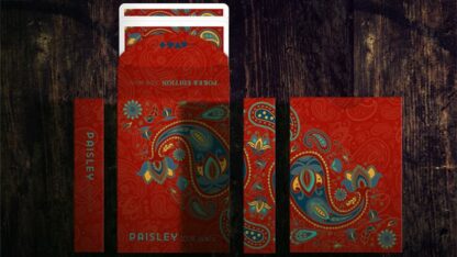 Plastic Paisley Poker Red Playing Cards by Dutch Card House Company - Image 4