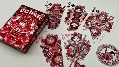 Neko Samurai (Red) Playing Cards - Image 2