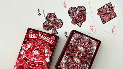 Neko Samurai (Red) Playing Cards - Image 3