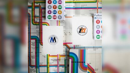 WHITE EDITION FULTON STREET MTA PLAYING CARDS (1972 VIGNELLI MAP EDITION) - Image 3